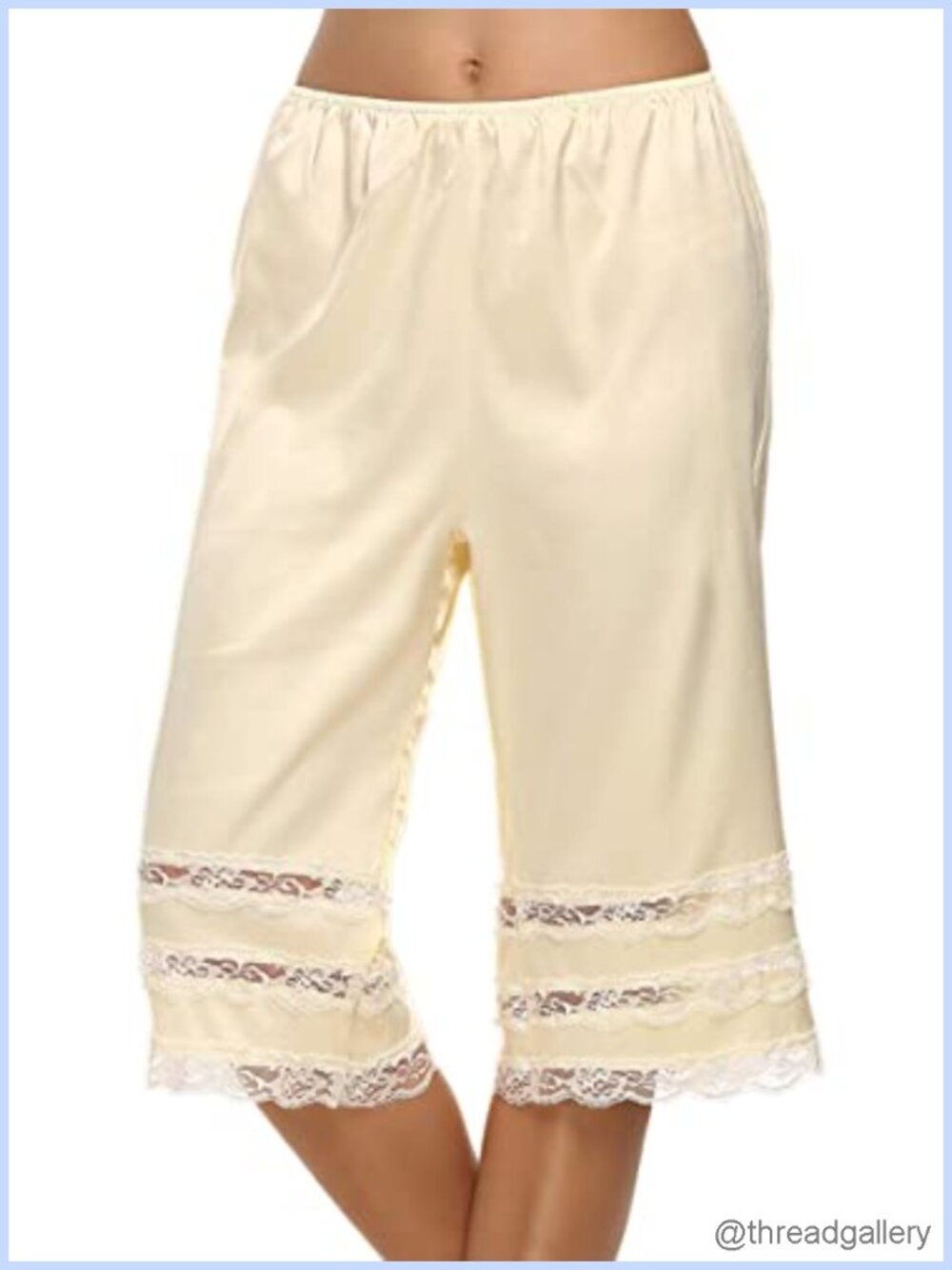 Lace Pettipants Half Slip Shorts Wide Leg Culotte Bloomers Under Dress